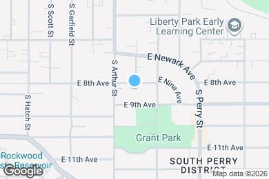 Map image of the property - 1028 E 8th Ave