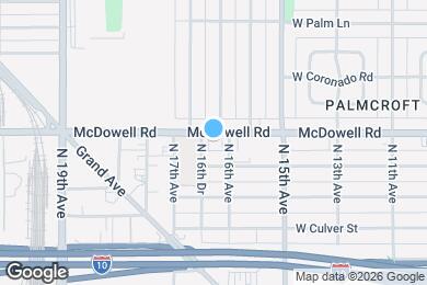 Map image of the property - 1613 W McDowell Rd