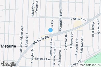 Map image of the property - 1915 Metairie Ave