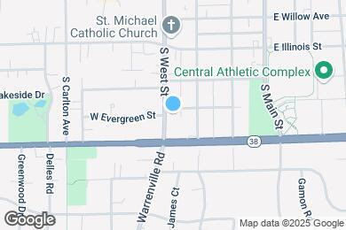Map image of the property - 326 W Evergreen St