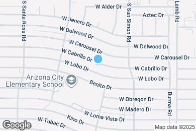 Map image of the property - 11903 W Cabrillo Dr