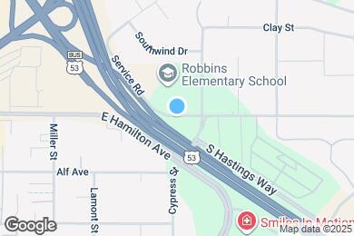 Map image of the property - 3807 E Hamilton Ave