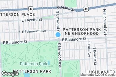 Map image of the property - 2838 E Baltimore St