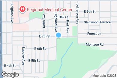 Map image of the property - 625 Highland Ave