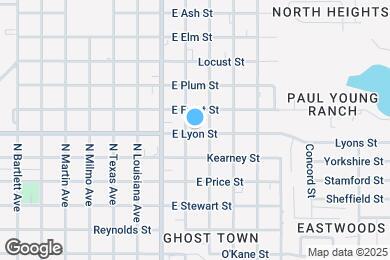 Map image of the property - 2904 E Lyon St