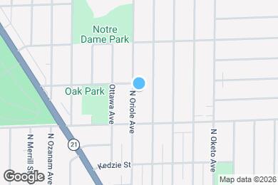 Map image of the property - 8447 N Oriole Ave