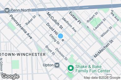 Map image of the property - 1924 Druid Hill Ave