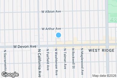 Map image of the property - 6423 N Washtenaw Ave