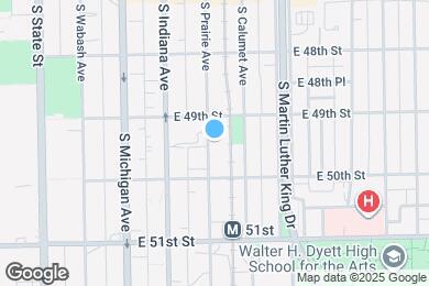 Map image of the property - 4927 S Prairie Ave