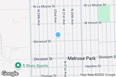 Map image of the property - 1603 N 22nd Ave