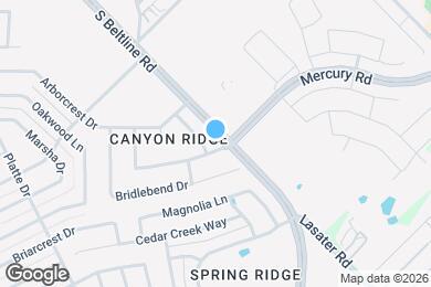 Map image of the property - 14847 Canyon Ridge Dr