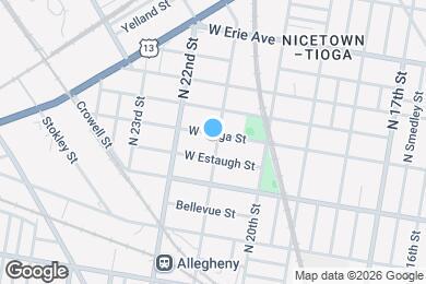 Map image of the property - 2100 W Tioga St