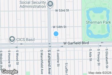 Map image of the property - 5436 S Justine St