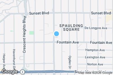 Map image of the property - 1316 N Fairfax Ave