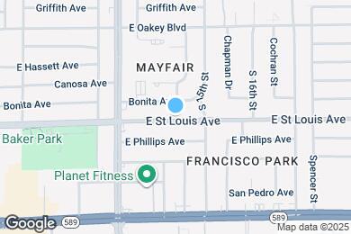 Map image of the property - 1317 E Saint Louis Ave