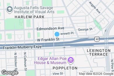 Map image of the property - 1032 W Franklin St