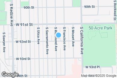 Map image of the property - 9147 S Richmond Ave