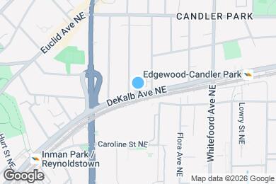 Map image of the property - 1258 DeKalb Ave NE