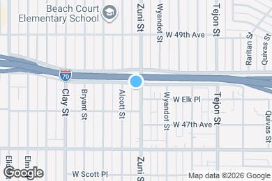 Map image of the property - 4745 Zuni St