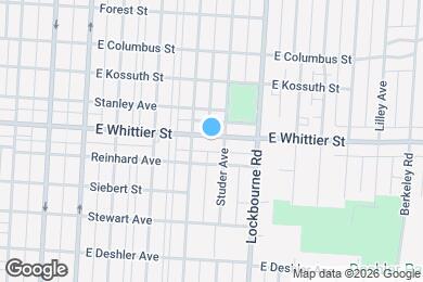 Map image of the property - 1157 E Whittier St