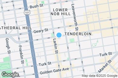 Map image of the property - 765 O'Farrell St