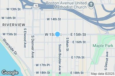 Map image of the property - 1502 S Boulder Ave