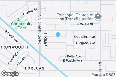 Map image of the property - 10919 E Catalina Ave