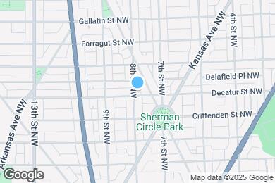 Map image of the property - Elegant Petworth townhouse near Rock Creek Park