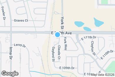 Map image of the property - 2282 E 111th Dr