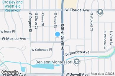 Map image of the property - 1672 S Ames St