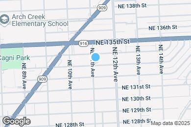 Map image of the property - 1105 NE 133rd St