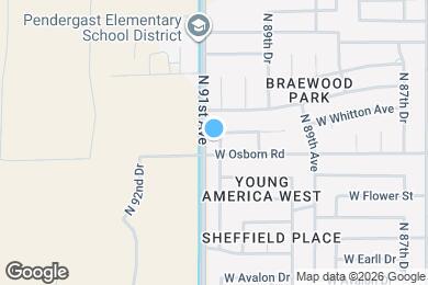 Map image of the property - 3410 N 90th Dr