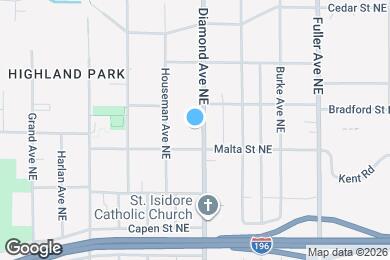 Map image of the property - 821 Diamond Ave NE