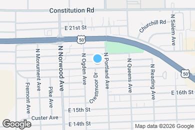 Map image of the property - 1625 E 18th St