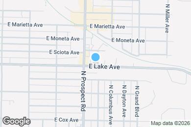 Map image of the property - 1319 E Lake Ave