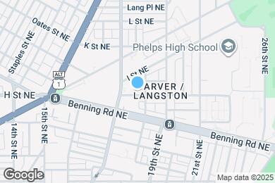 Map image of the property - 1726 H St NE