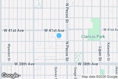 Map image of the property - 1751 W 40th Ave