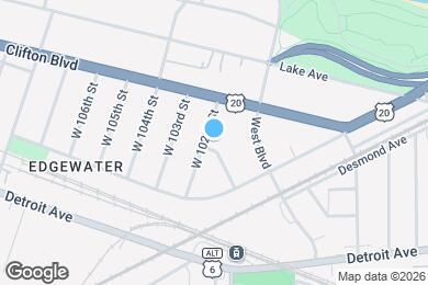 Map image of the property - 1289 W 102nd St