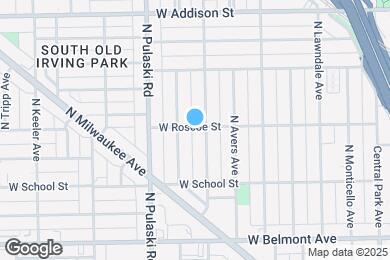 Map image of the property - 3908 W Roscoe St