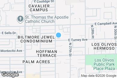 Map image of the property - 2608 E Turney Ave