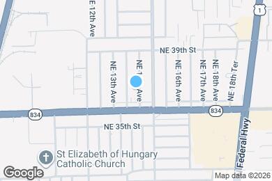 Map image of the property - 3651 NE 14th Ave