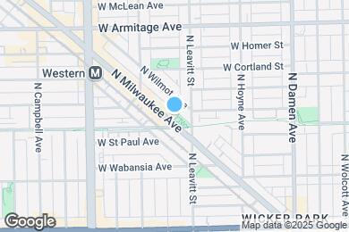 Map image of the property - 1813 N Milwaukee Ave