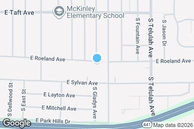 Map image of the property - 1329 E Roeland Ave