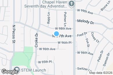 Map image of the property - 1024 W 97th Ave
