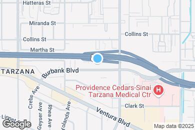 Map image of the property - Burbank Tarzana Apartments