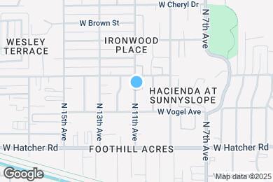 Map image of the property - 9611 N 11th Ave