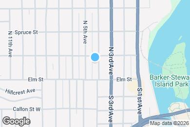 Map image of the property - 126 N 4th Ave