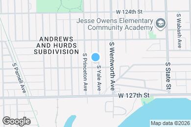 Map image of the property - 12552 S Yale Ave