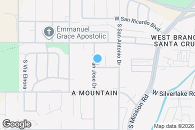 Map image of the property - 1691 S San Jose Dr