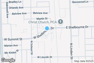 Map image of the property - 107 W Shelbourne Dr